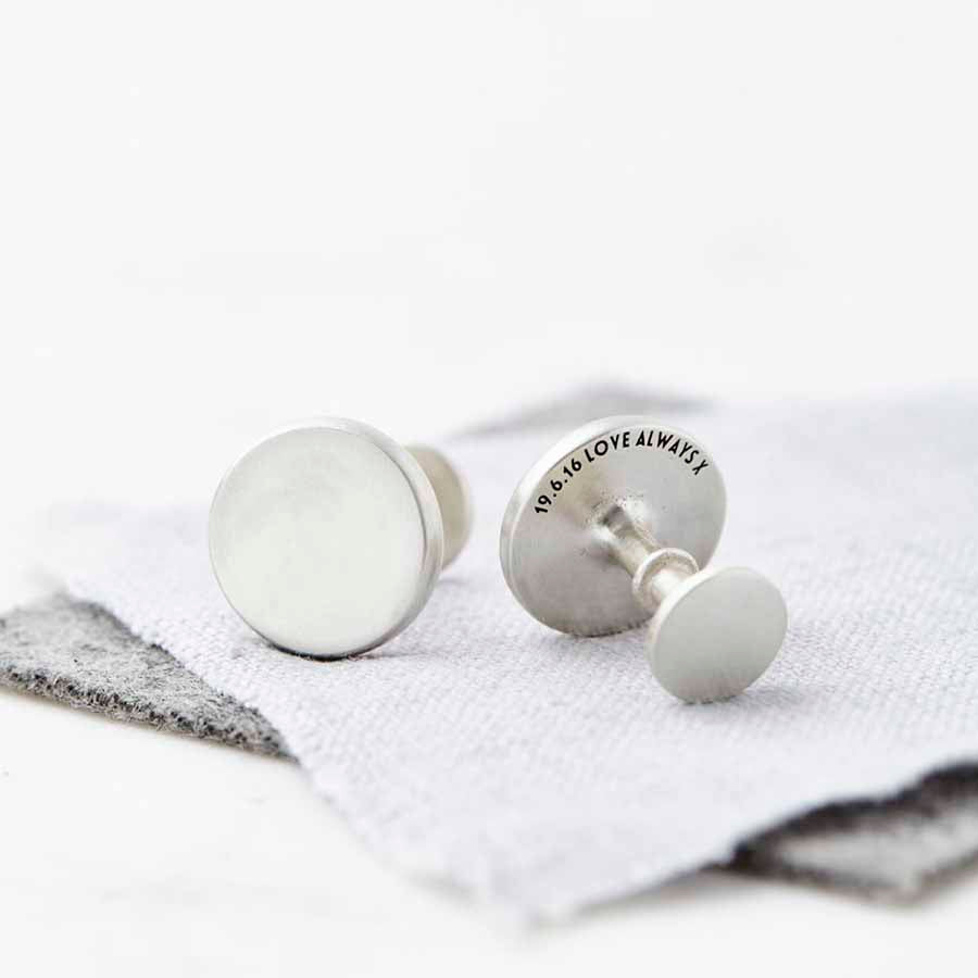 Personalised Sterling Silver Secret Message Cufflinks