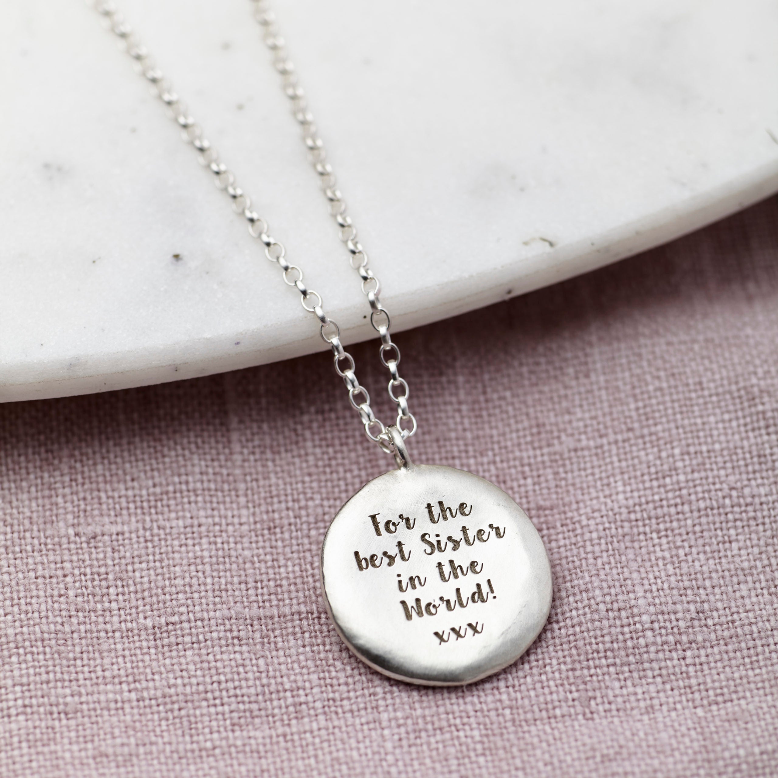 Personalised Sterling Silver Sister Necklace scaled