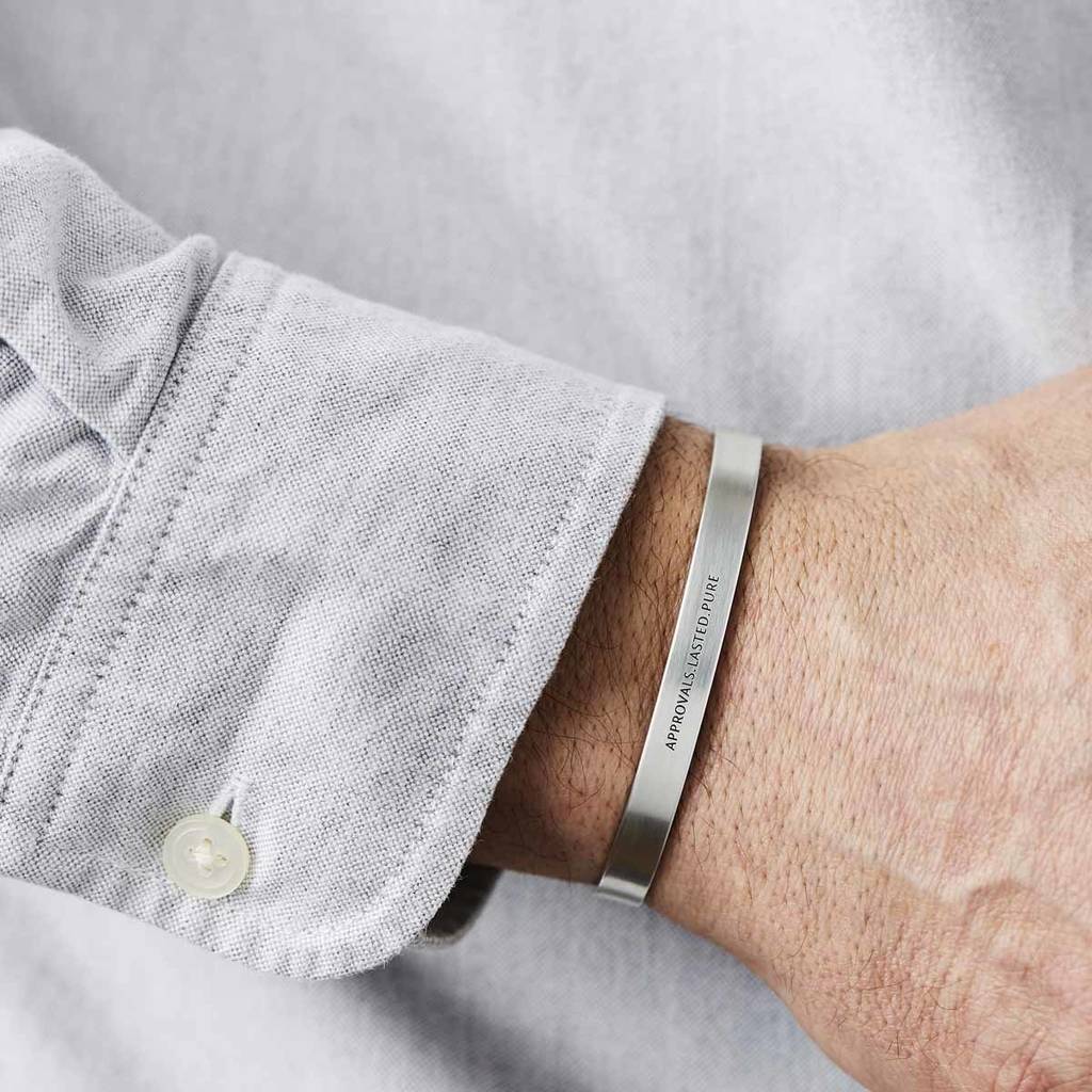 Personalised silver coded coordinate bangle