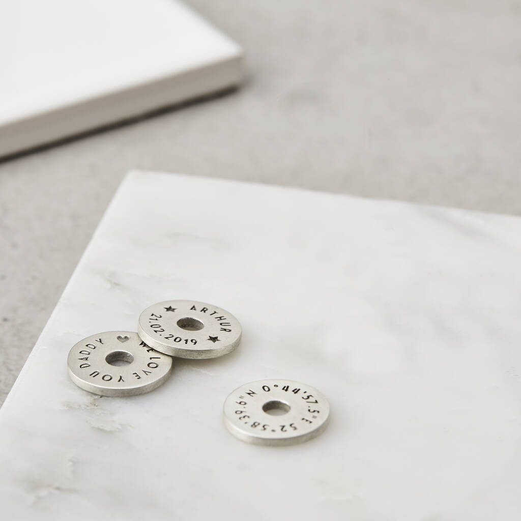 personalised silver family coordinates necklace
