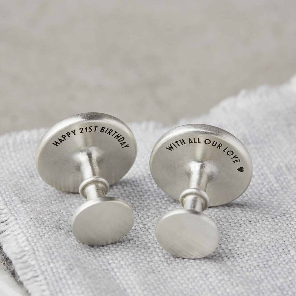 Personalised sterling silver initial monogram cufflinks