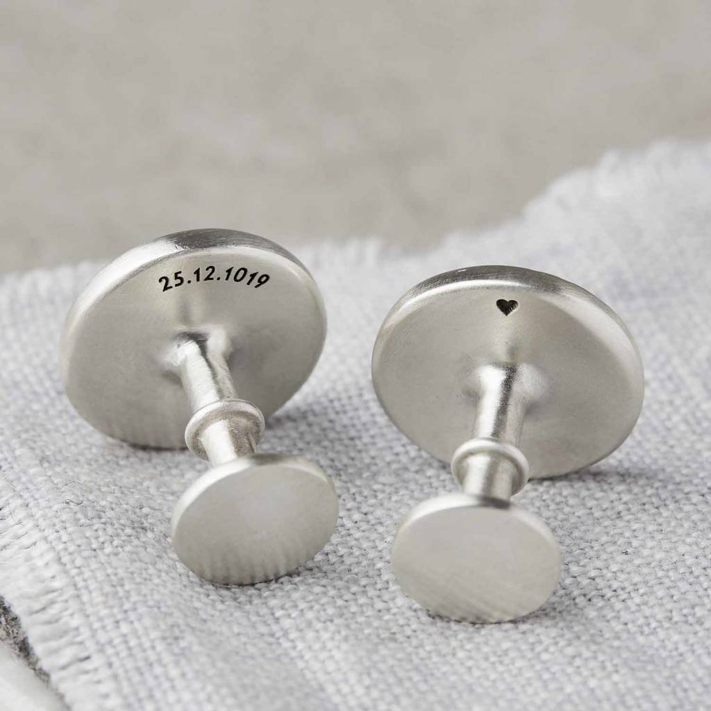 Personalised sterling silver initial monogram cufflinks