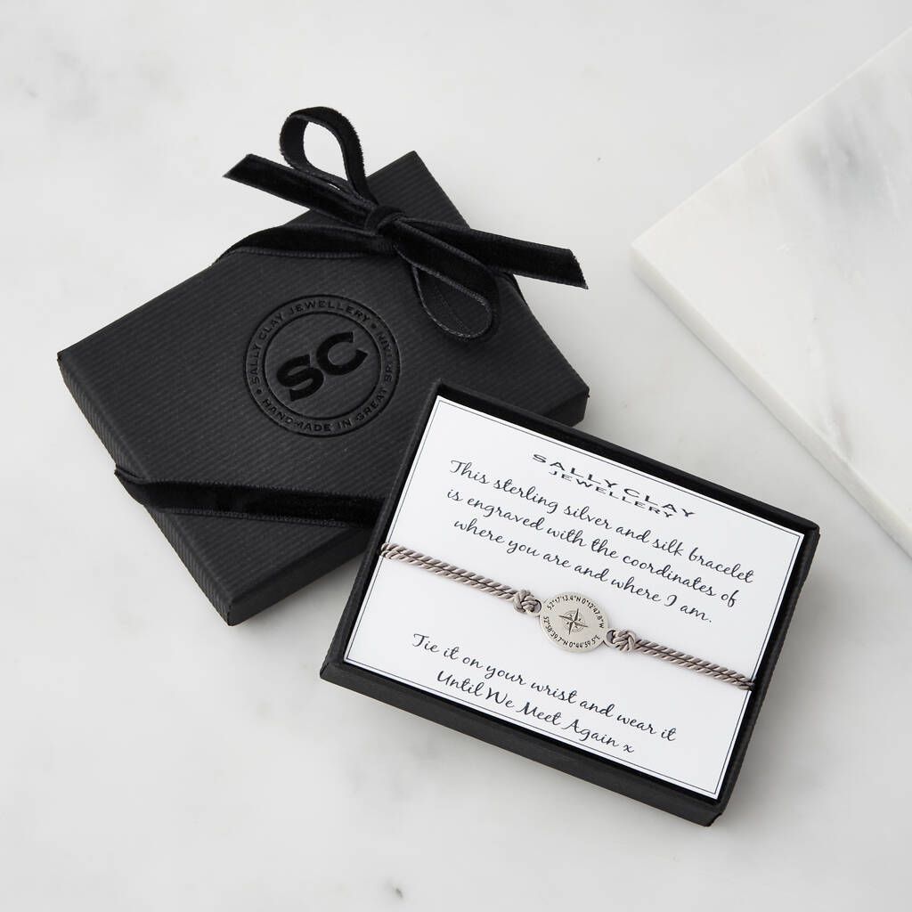 Until we meet again silver coordinate bracelet set