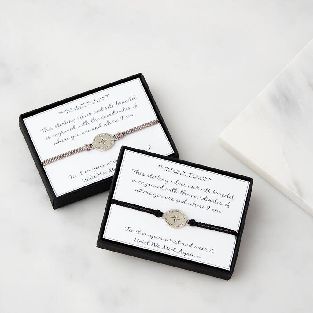 Until we meet again silver coordinate bracelet set
