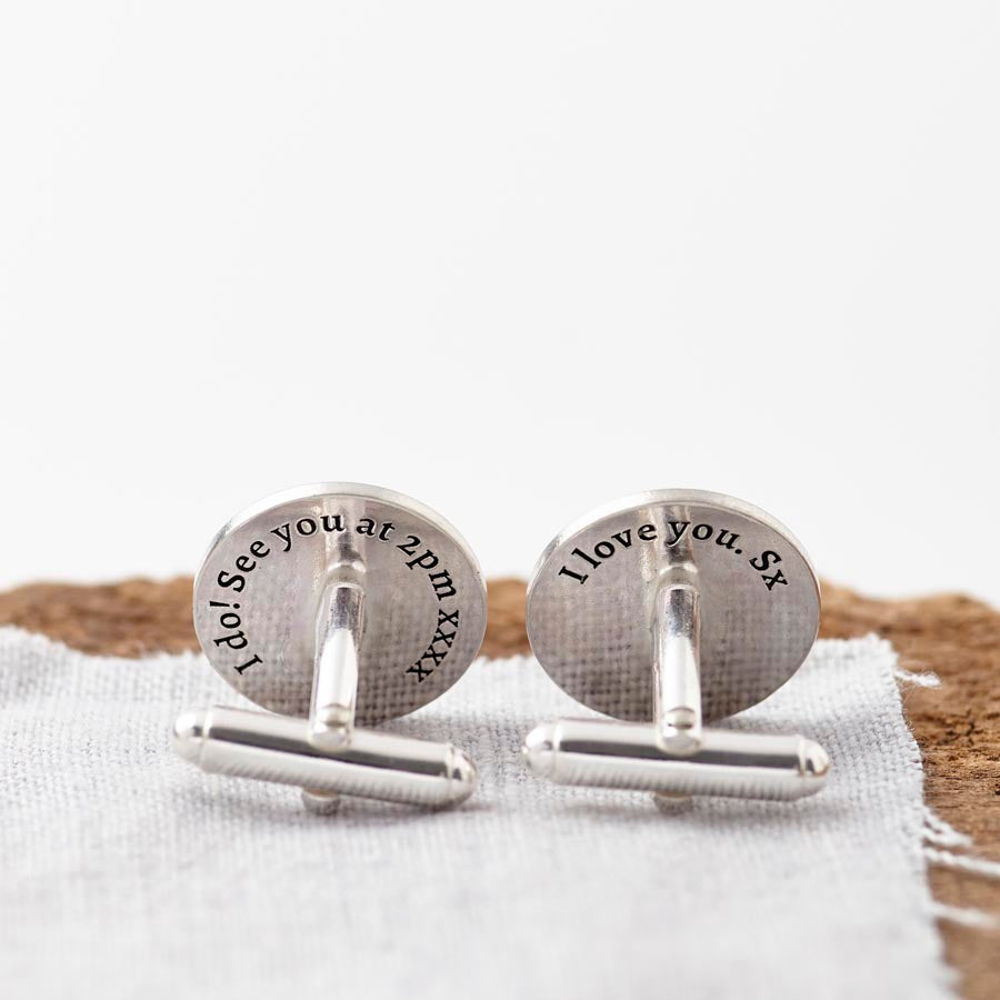 Back of Sterling Silver Cufflinks