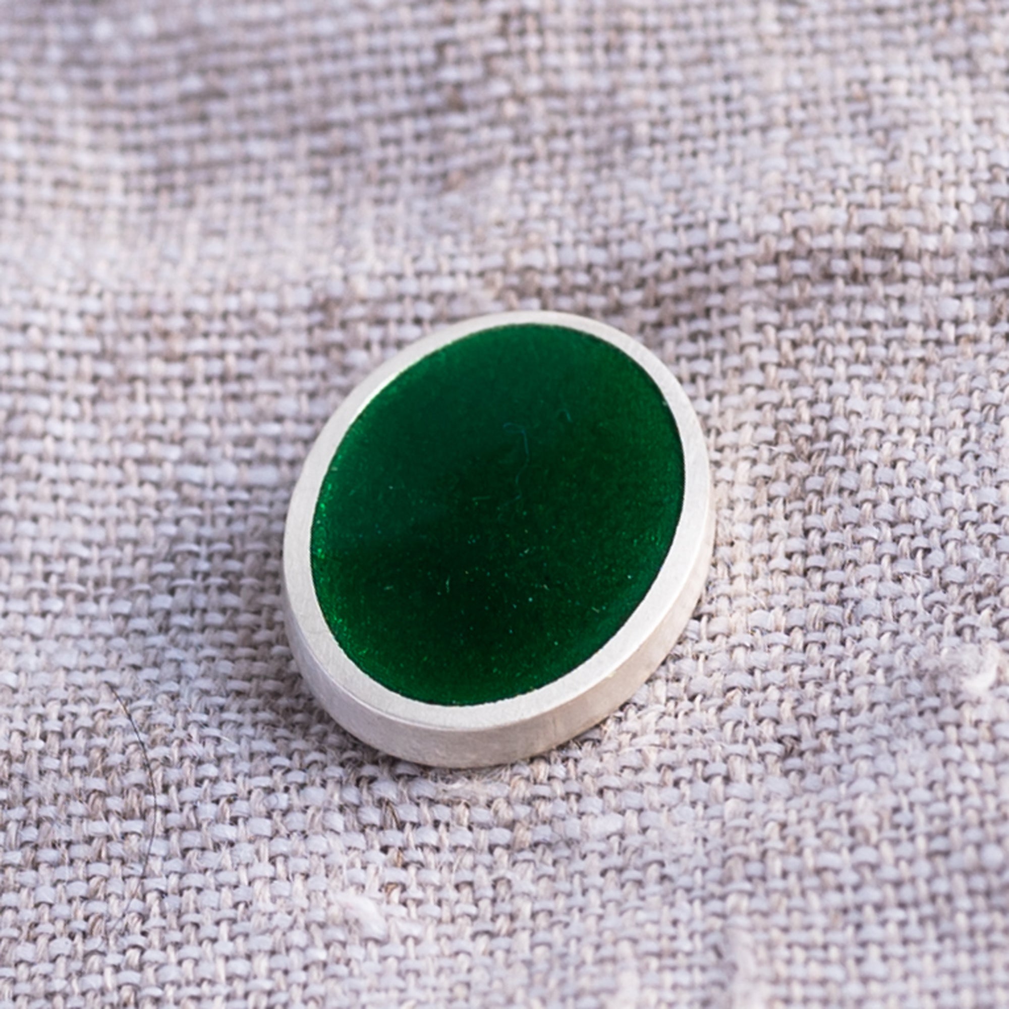 Deep Green Enamel Sample