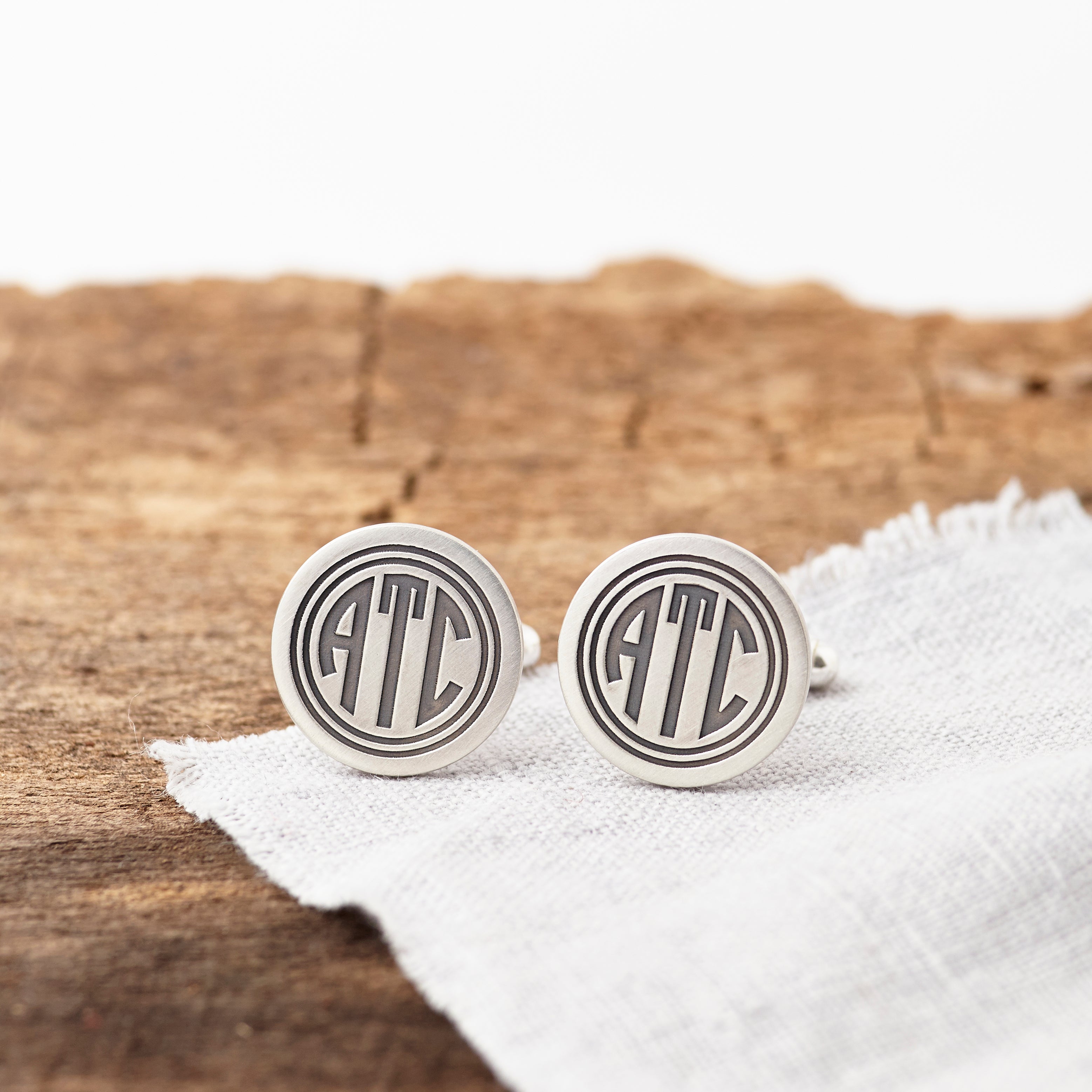 Personalised Deco Monogram Cufflinks