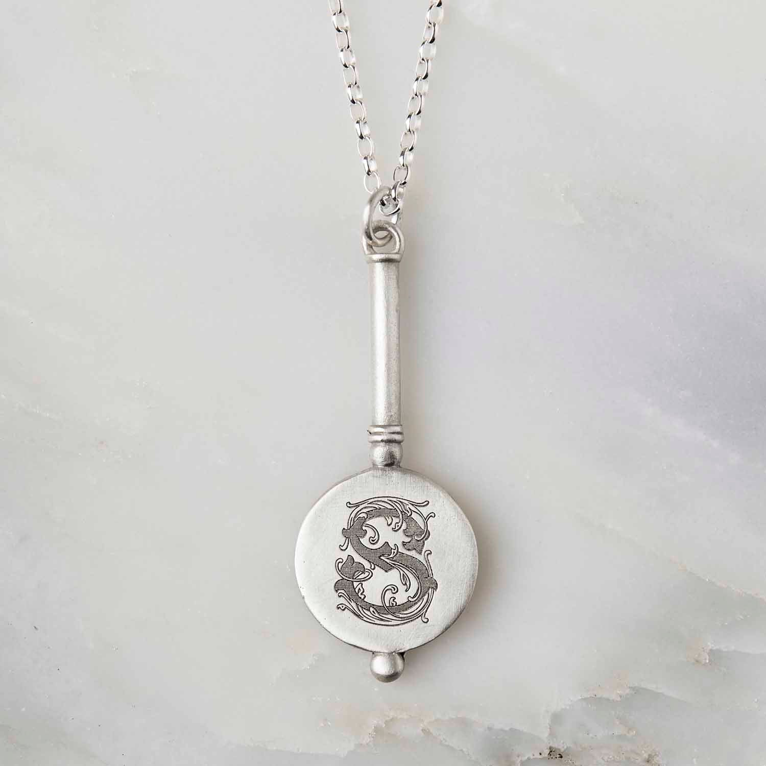 Single Initial Monogram Necklace