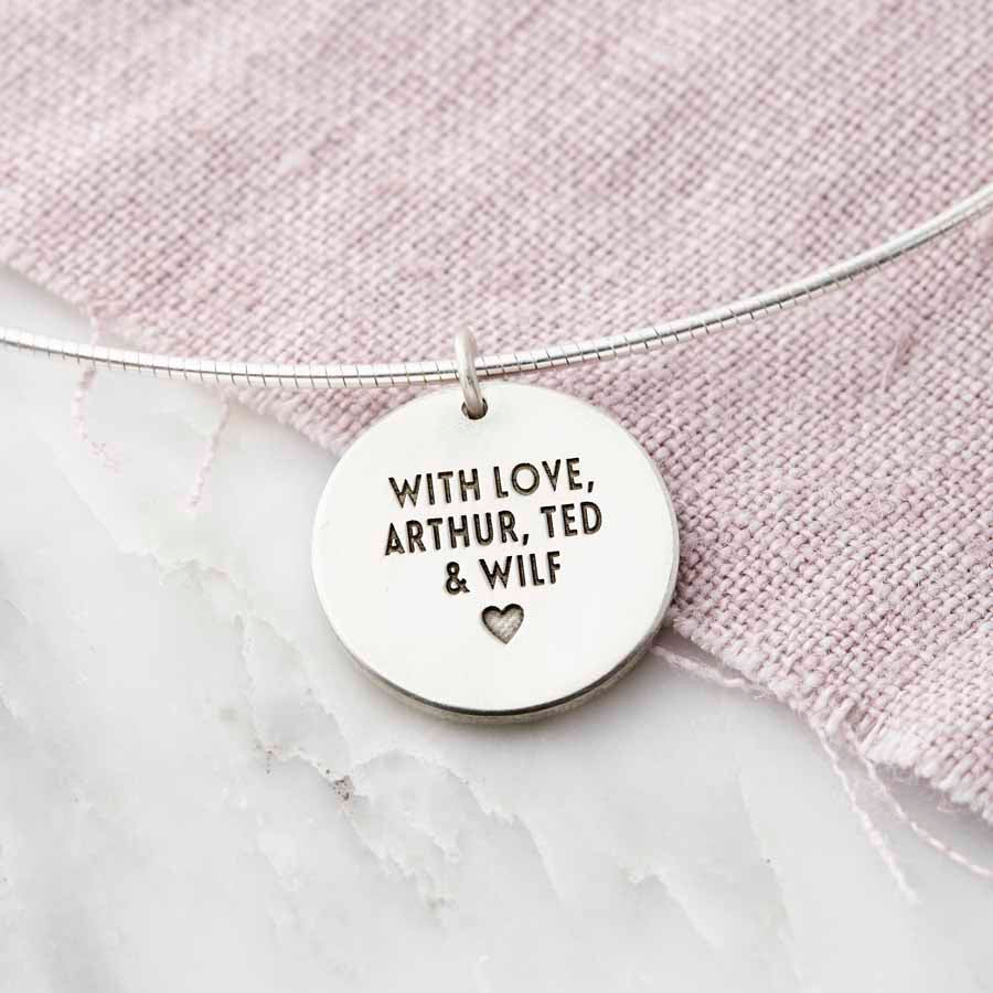 Personalised Silver Coordinate Secret Message Necklace Secret Message 