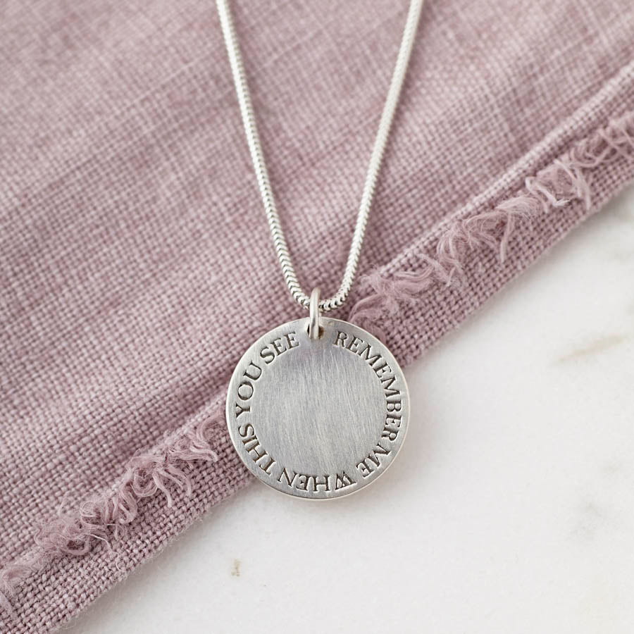 Personalised Silver Monogram Hidden Message Necklace Back