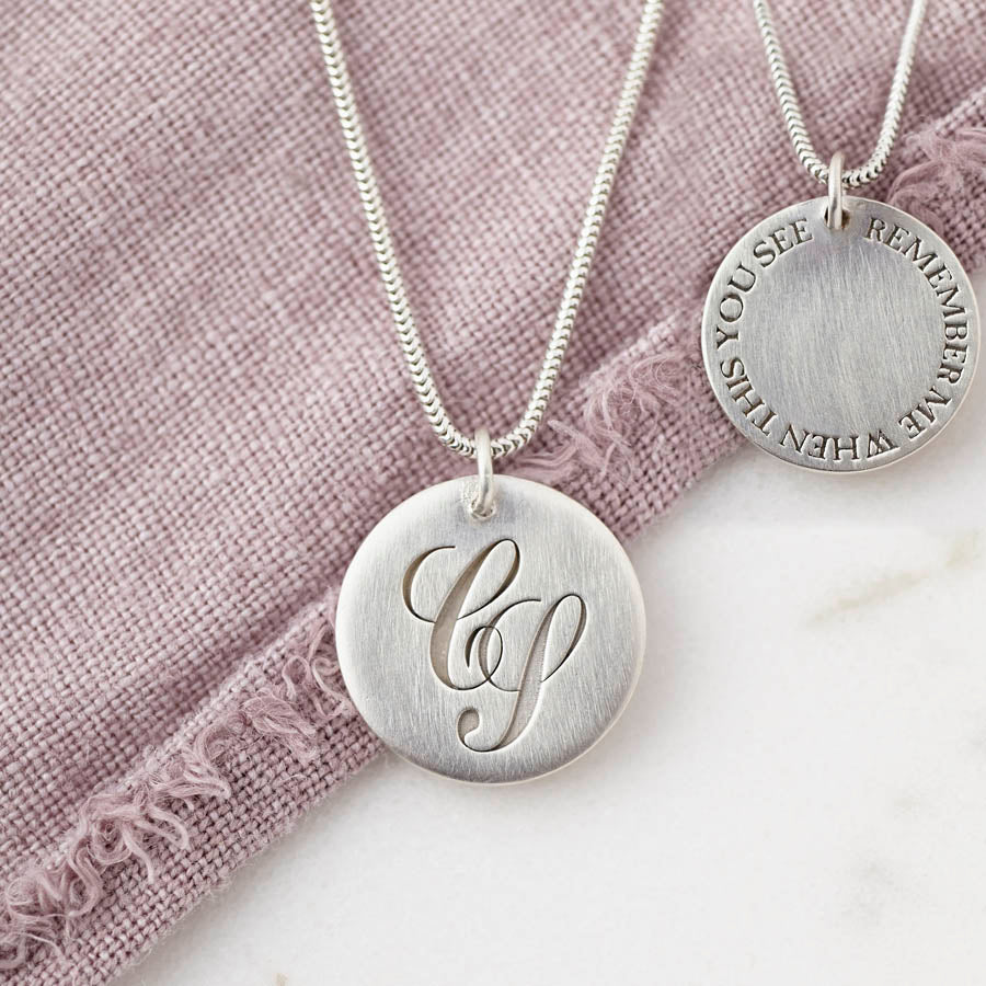 Personalised Silver Monogram Hidden Message Necklace