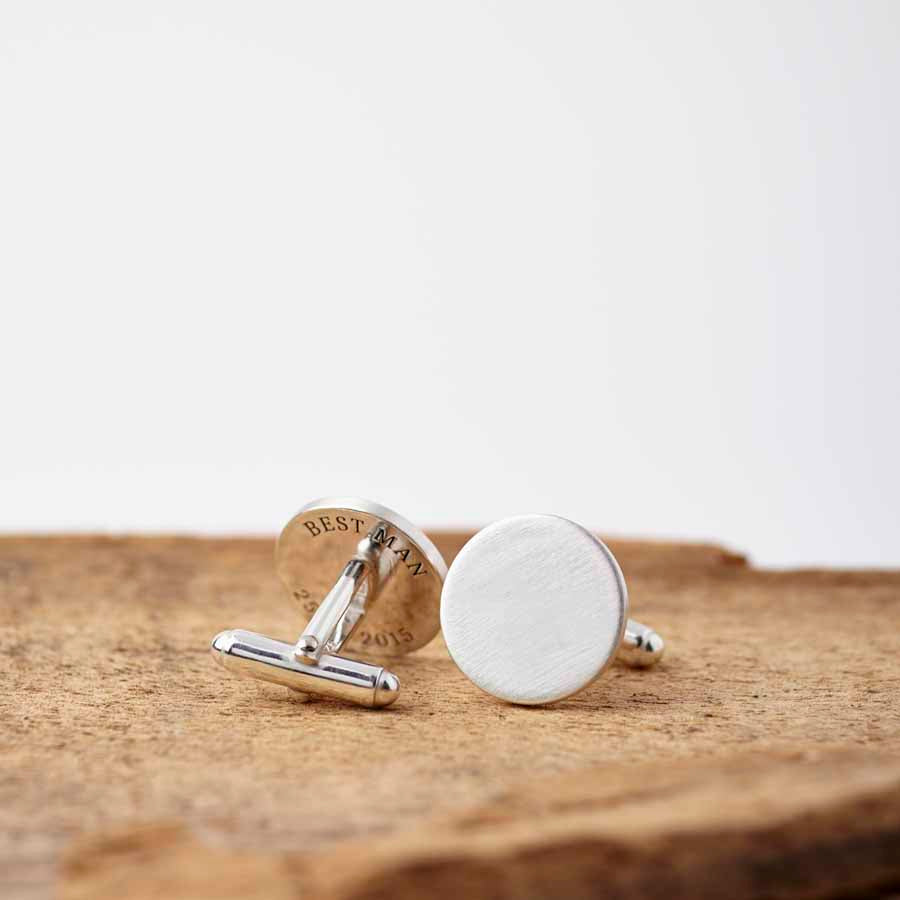 Personalised Sterling Silver Hidden Message Cufflinks