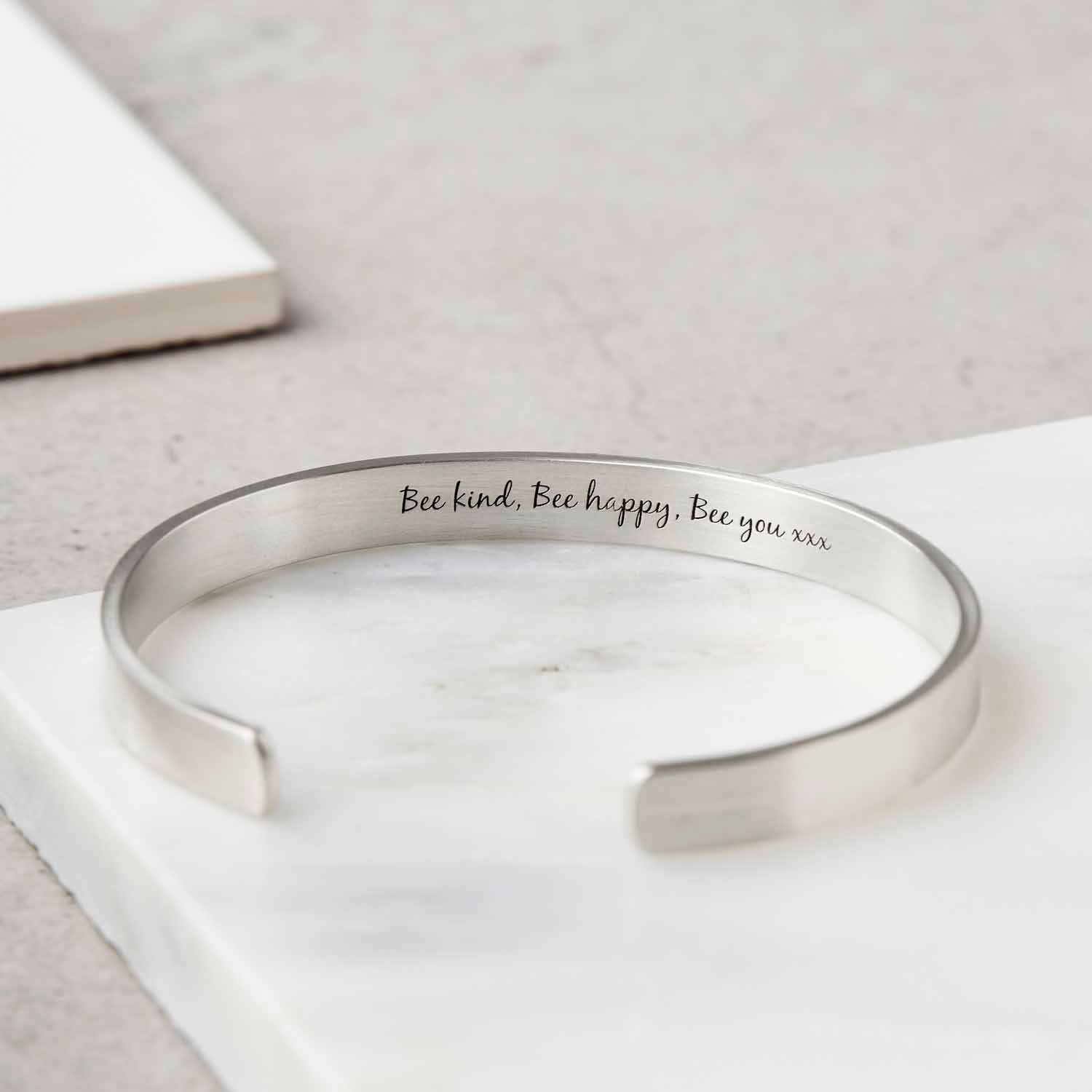 Solid Silver Bangle with hidden message