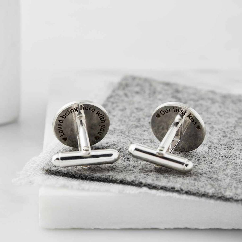 Silver Cufflinks Personalised and with an ancient symbol