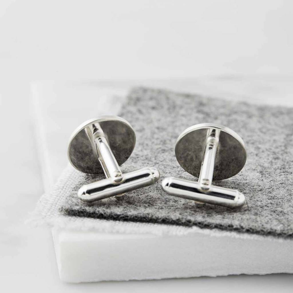 Silver Cufflinks Personalised and with an ancient symbol