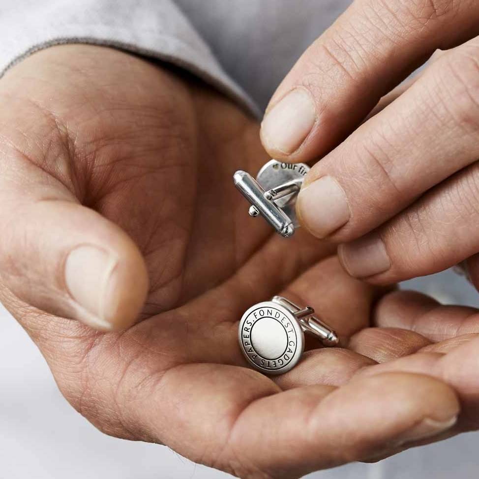 Personalised coded coordinate cufflinks  