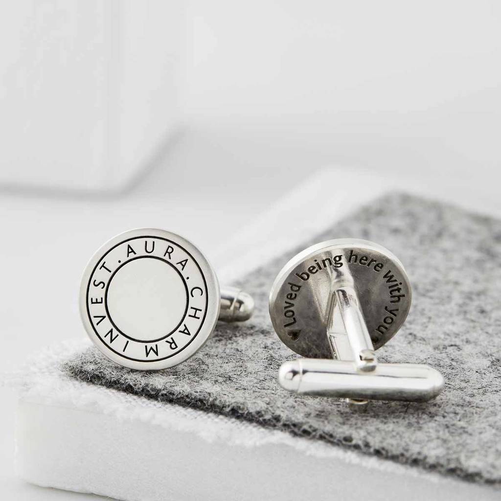 Personalised coded coordinate cufflinks  