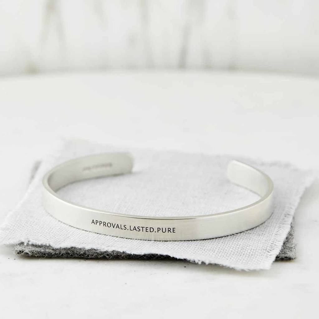 Personalised silver coded coordinate bangle 