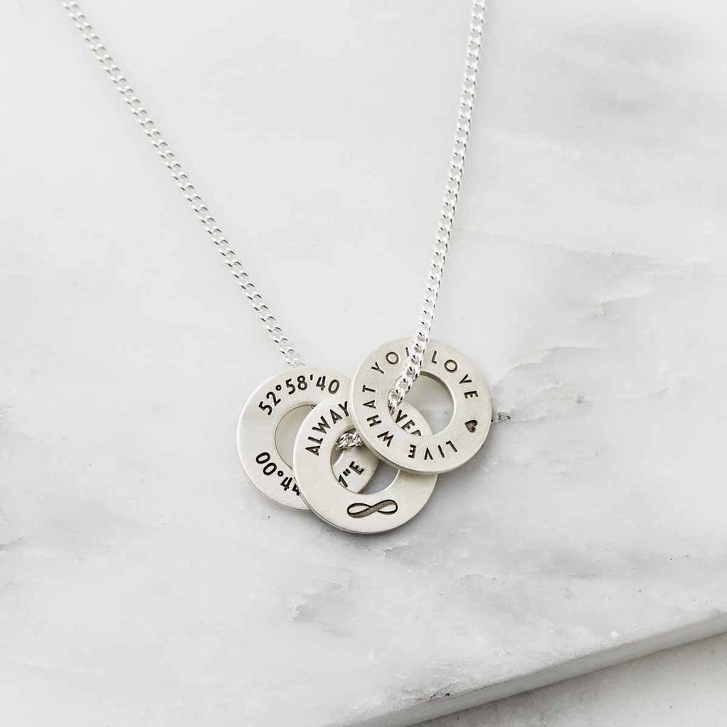 Personalised sterling silver Necklace with Story Charms