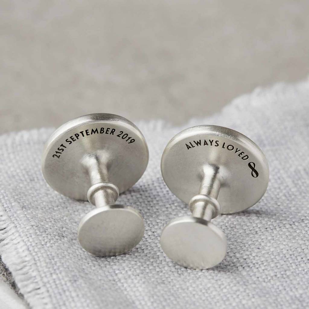 Silver personalised entwined monogram cufflinks