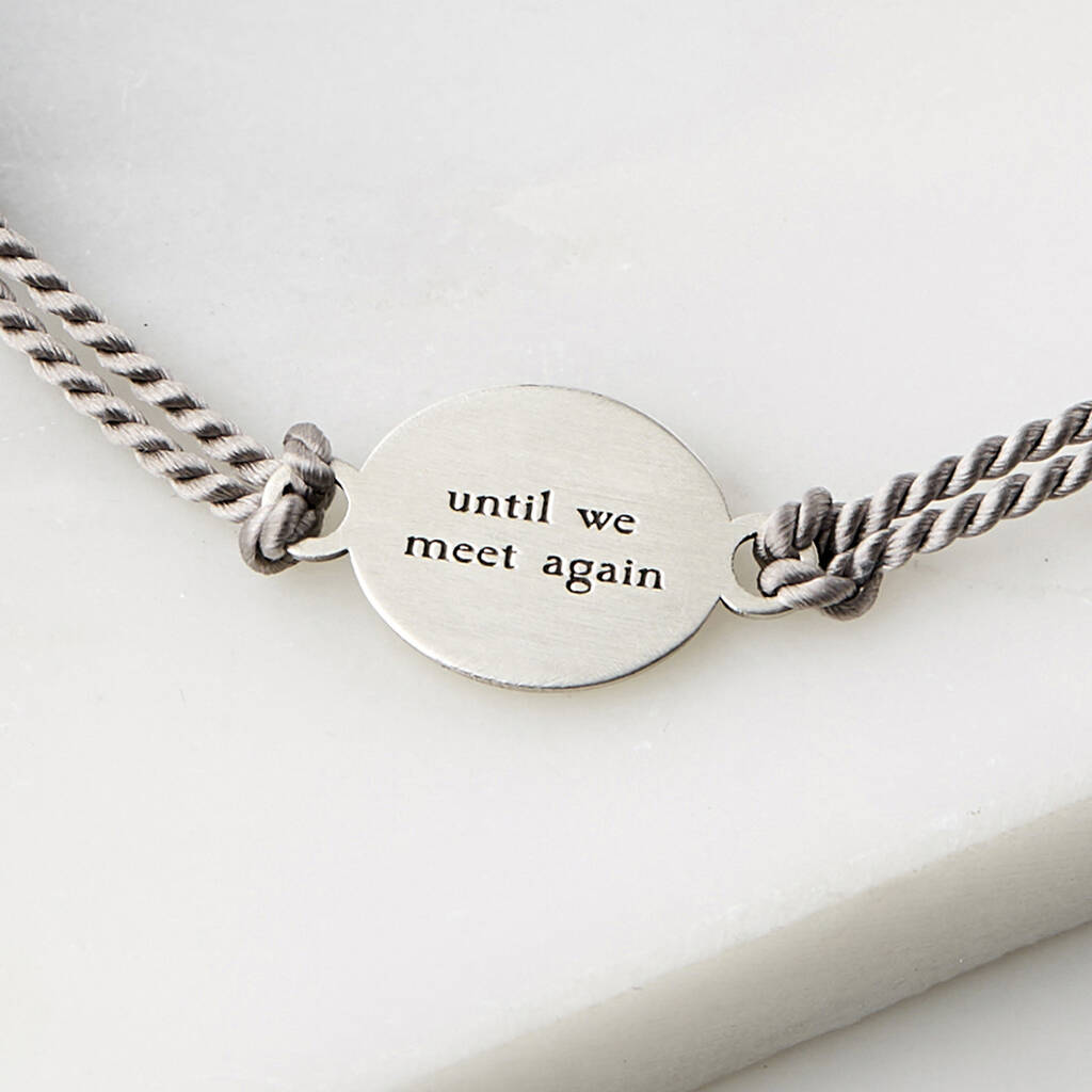 Until we meet again silver coordinate bracelet set 