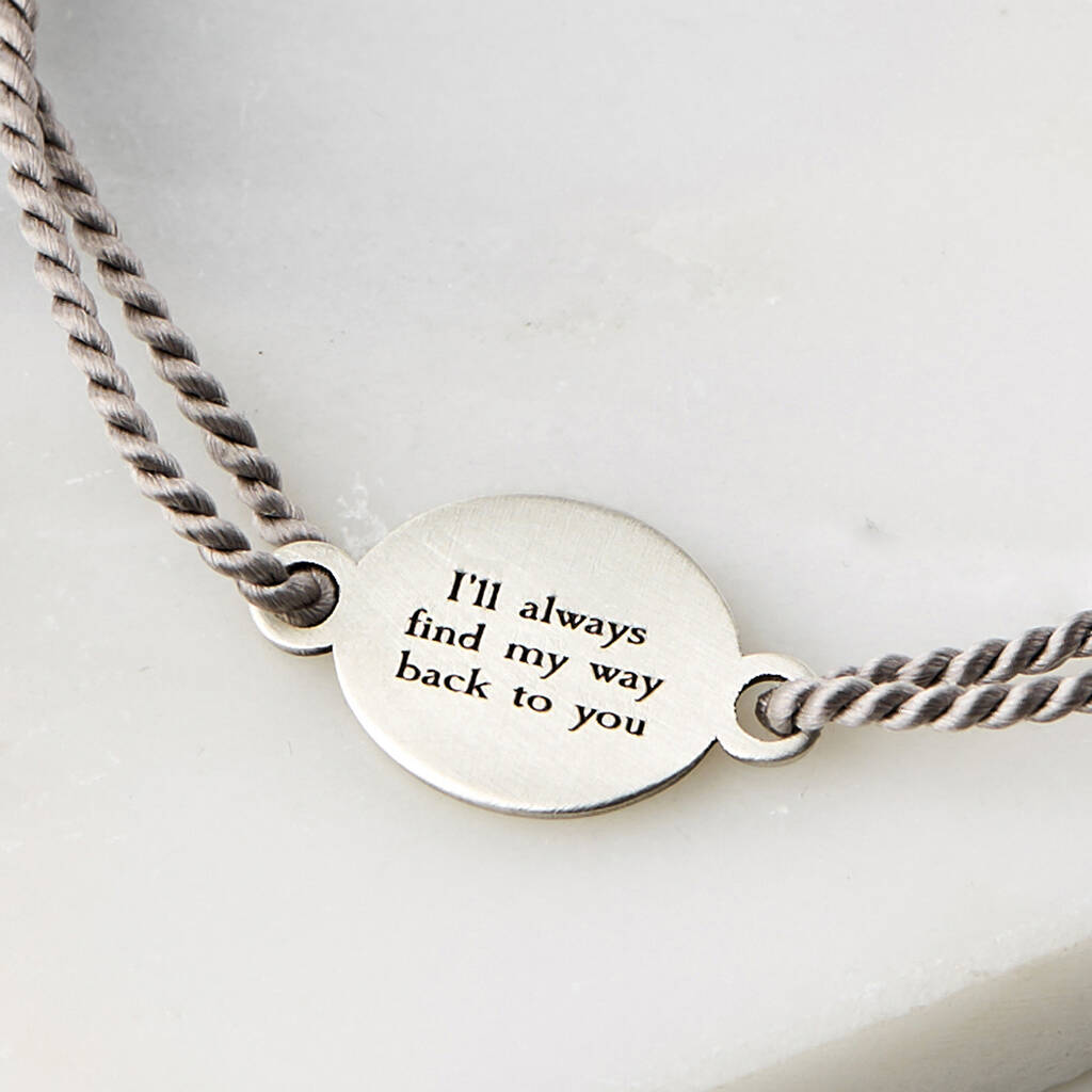 Until we meet again silver coordinate bracelet set 