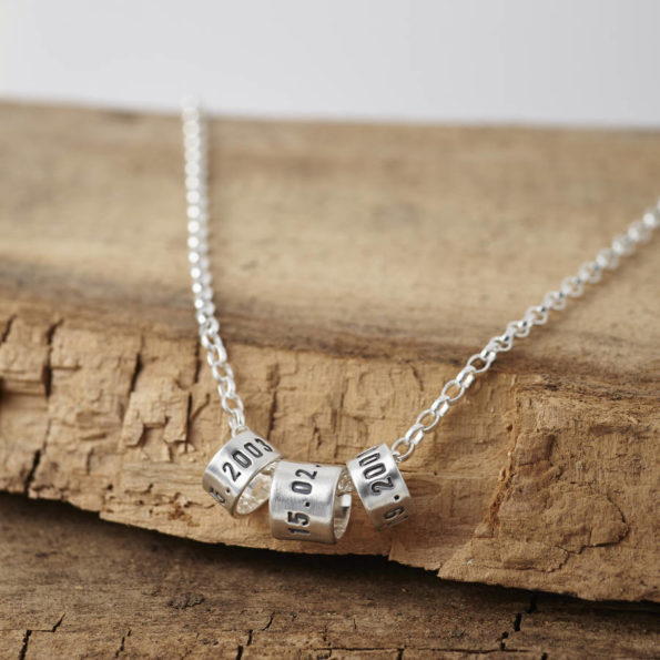 Personalised Mens Silver Storyteller Necklace