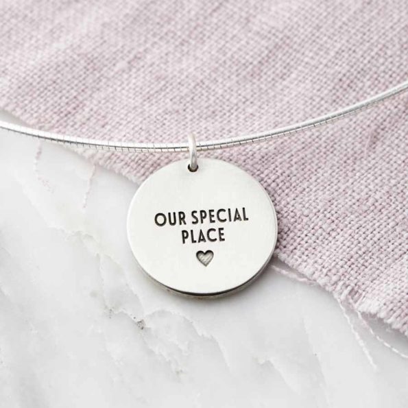 Personalised Silver Coordinate Secret Message Necklace Secret Message