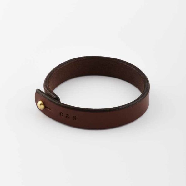Personalised Stamped Leather Bracelet cutout