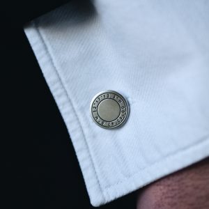 Personalised Round Silver Coordinate Cufflinks