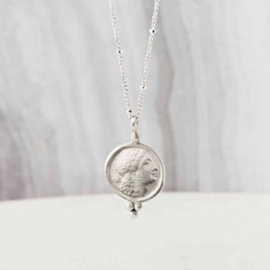 Solid Silver necklace engraved with a single initial