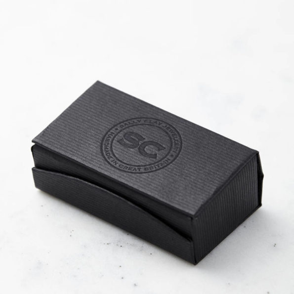 Black Gift Box for Sally Clay Silver Cufflinks