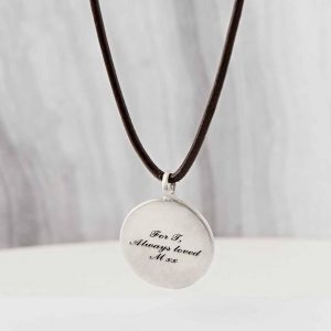 Solid Silver Necklace with Hidden Message