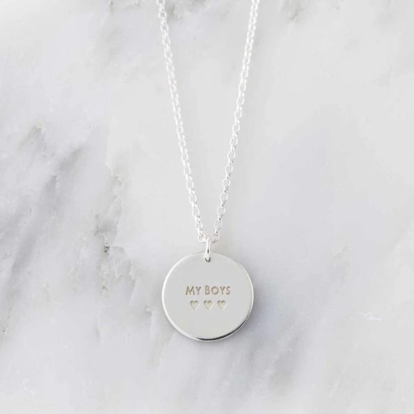 Silver and rose gold Necklace with entwined monogram