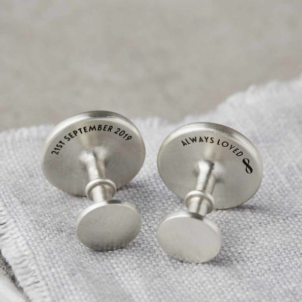 Personalised sterling silver and gold bee cufflinks