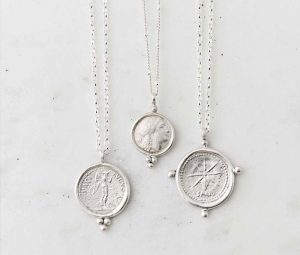 3 silver pendant necklaces