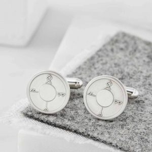 Silver Cufflinks Personalised and with an ancient symbol