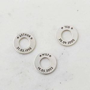 Personalised sterling silver story charms
