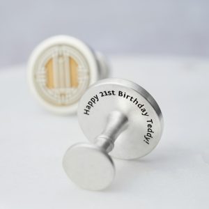 Etched Medallion Cufflinks front and back view