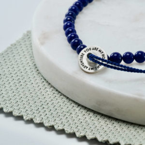 semi precious stones and silver beaded bracelet